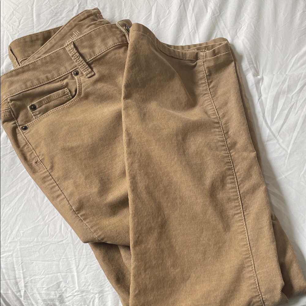 LOFT Straight-Leg Pants in Tan Brown